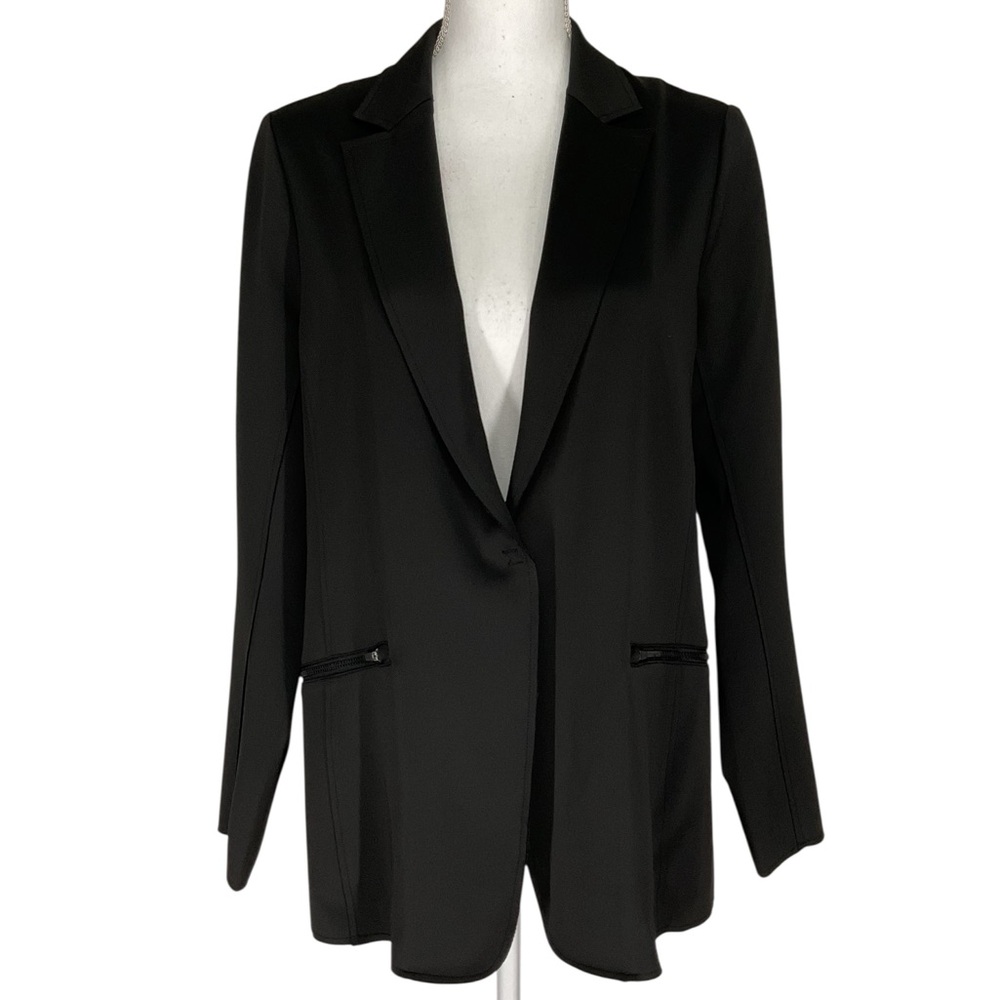 ROSE + OLIVE / Black Stretchy Blazer / Medium / Office Goth Preppy Alt Girl Emo